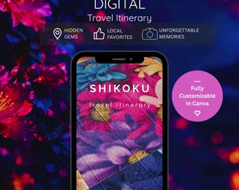 Shikoku Japan Autumn Itinerary | 5-Day Foliage Guide, Hidden Gems (Digital Planner)