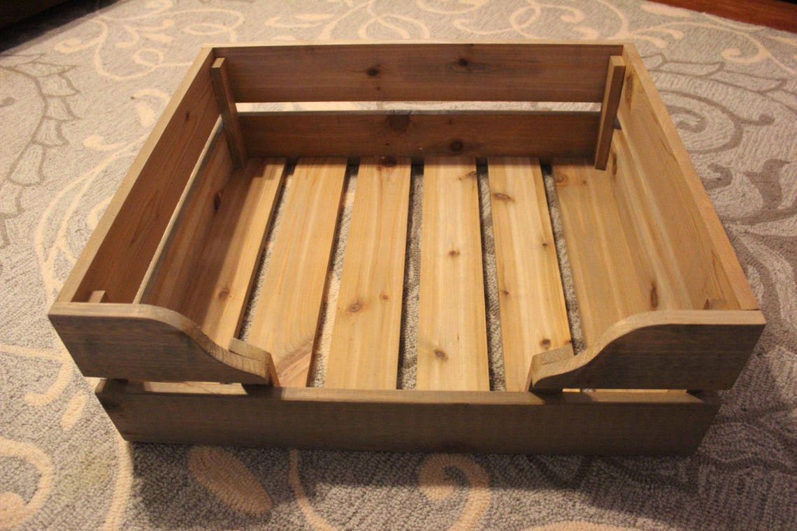 25 X 35 Wood Dog Bed Frame Rustic Cedar Dog Bed Etsy