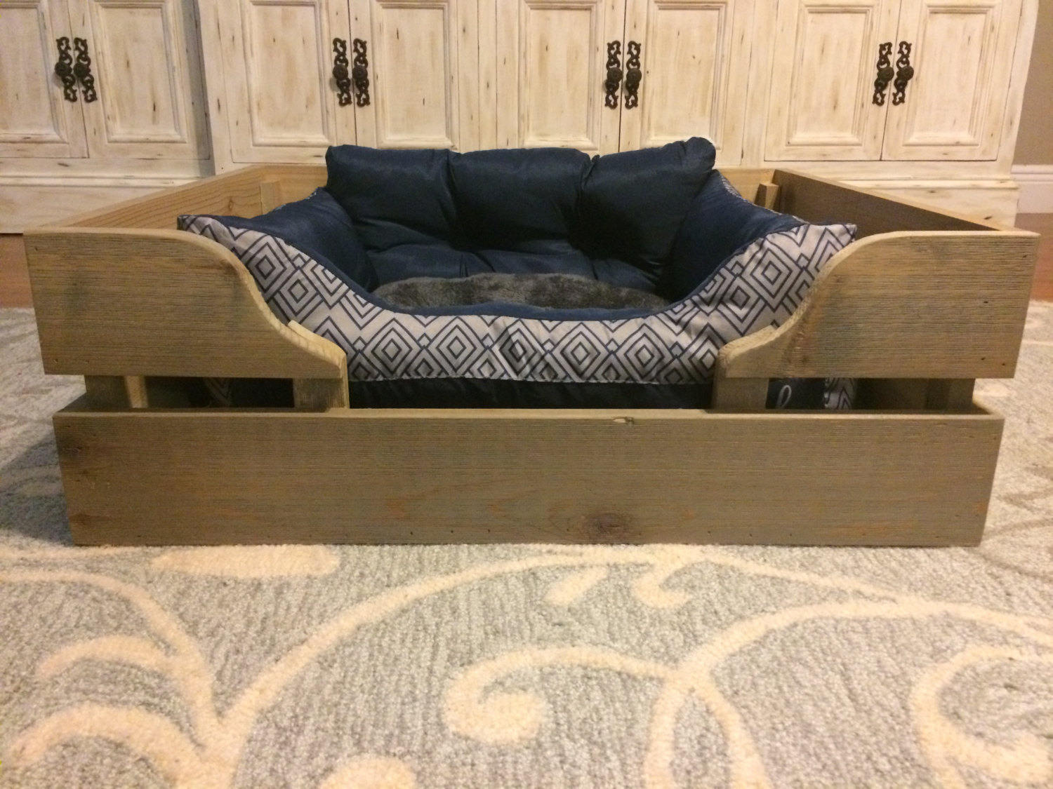 25 X 35 Wood Dog Bed Frame Rustic Cedar Dog Bed Etsy