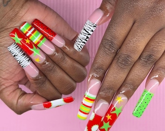 Wild Christmas- Builder Gel Press Ons