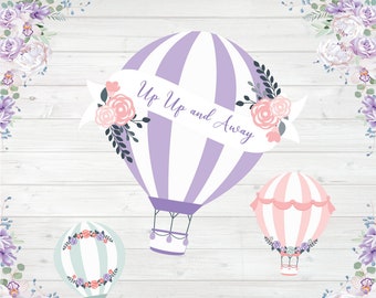 Spring Balloons - Vinyl Photography  Backdrop Photo Prop