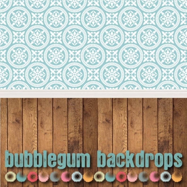 Grunge-Wood All in One Modern-Flourish Vinyl Photography Backdrop Photo Prop
