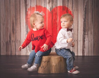 Aged Heart Fence  - Vinyl Photography  Backdrop Photo Prop