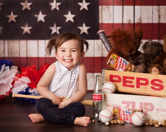 All-American Wood - Vinyl Photography Backdrop Floordrop Prop