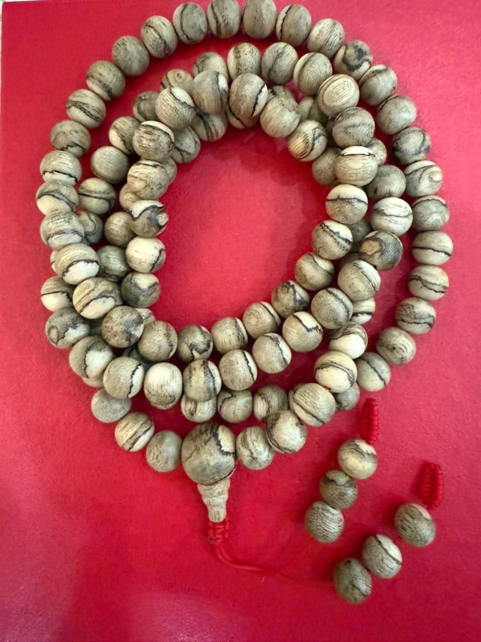 Natural Aged Agarwood Mala 108 Beads, 8mm Handmade Buddhist Prayer Meditation Beads — image 8