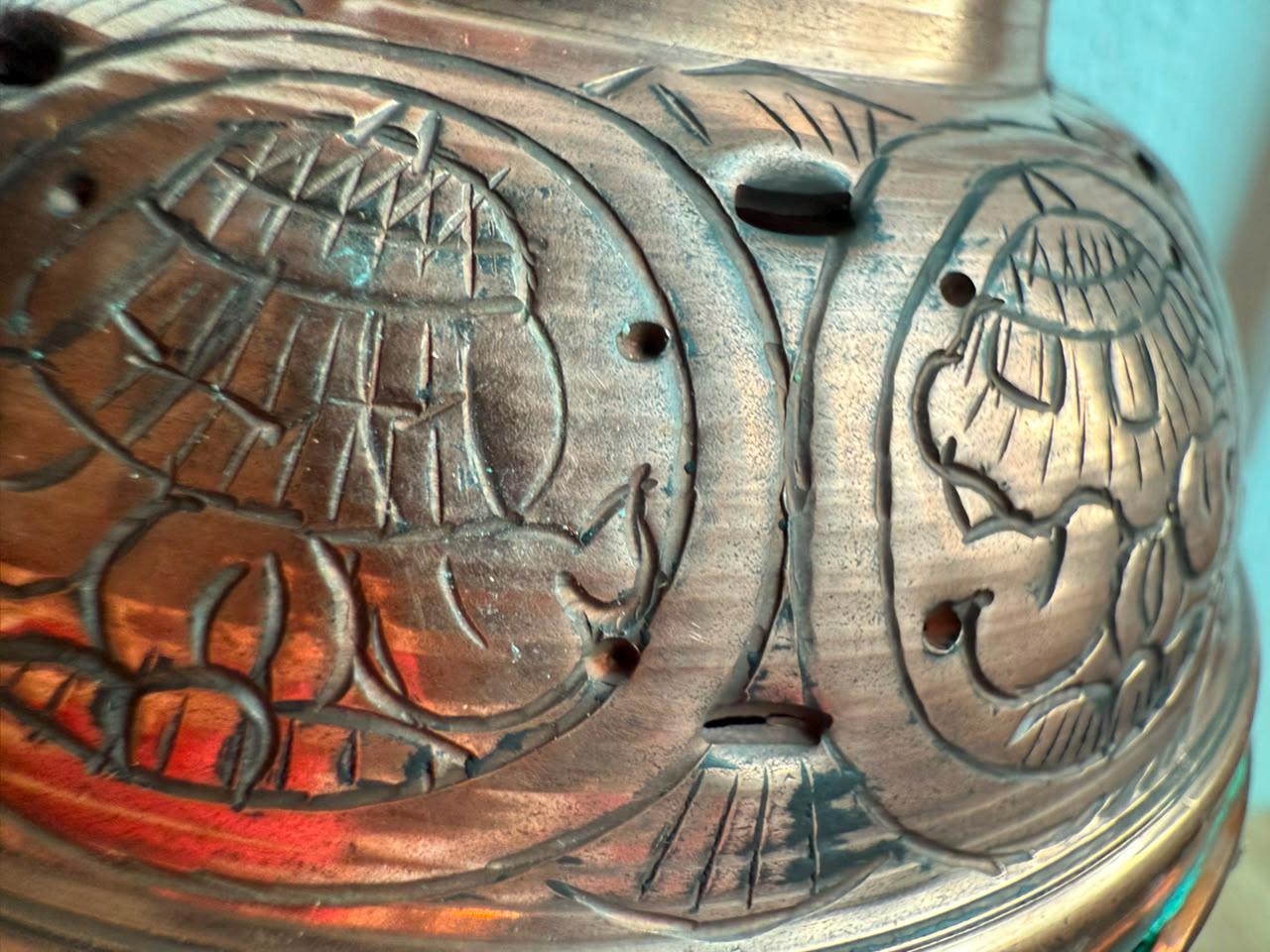 Handmade Pure Copper Incense Burner – Hand-Hammered Nepal Buddhist Censer for Riwo Sangcho, Altar & Meditation, 9cm — image 5