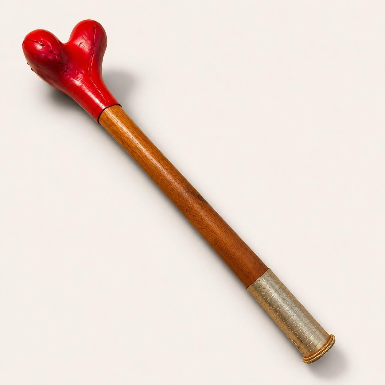 Handmade Wooden Kangling Ritual Horn – Nepal Vajrayana Chöd Practice, Natural Wood Copper Bell