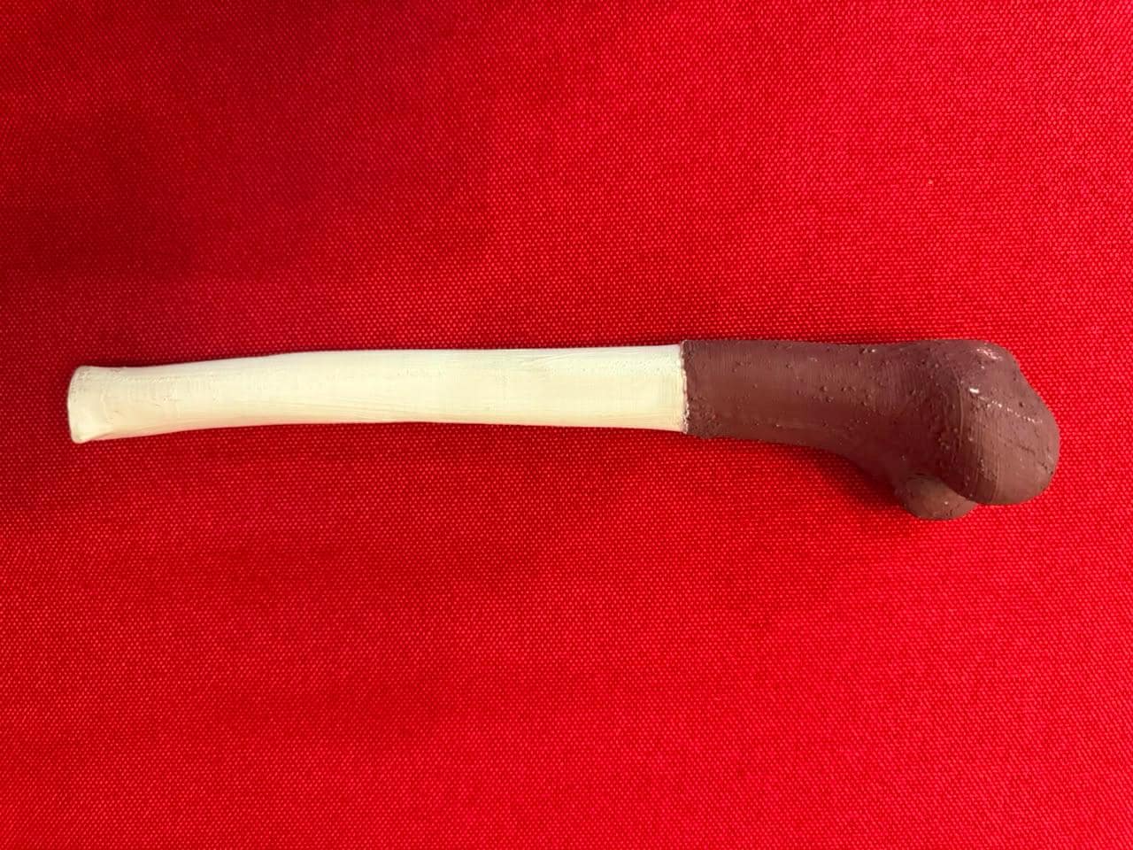 Handmade Kangling Ritual Horn, Tibetan Vajrayana Chöd Instrument, Hand-Painted Resin Kangling with Brocade Bag — image 2