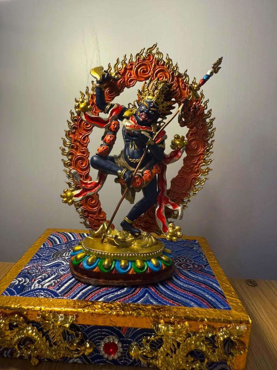 Handmade Troma Nagmo Statue – Hand-Painted Vajrayana Buddhist Figure from Nepal