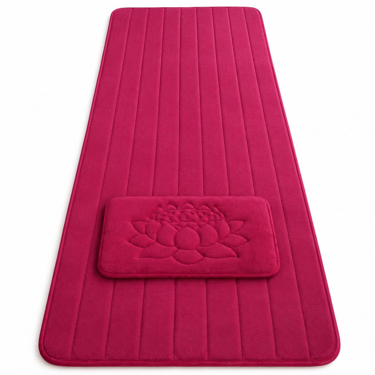 Ngondro Prostration Mat Set – Velvet Buddhist Practice Mat for Vajrayana Prostrations, Guru Yoga & Retreat