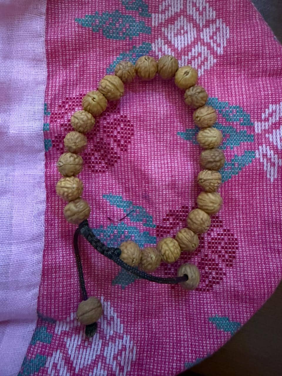 Handmade Buddhist Bead Bracelet – Nepal Prayer Bracelet, Adjustable Meditation Beads, Two Styles Available — image 3