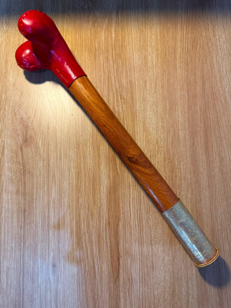 Handmade Wooden Kangling Ritual Horn – Nepal Vajrayana Chöd Practice, Natural Wood Copper Bell — image 7
