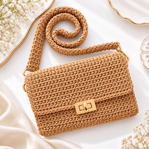 Crochet Crossbody Bag Pattern PDF, Shoulder Bag Pattern, Beginner Crochet Handbag, Mini Bag Pattern, Boho Sling Bag, Instant Download