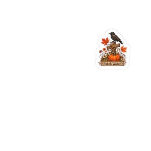 Crow on Pumpkin Patch sticker | Kiss-Cut Sticker