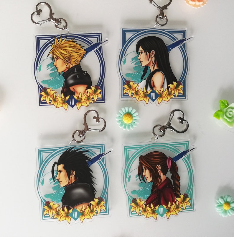 Art Deco FF7 Keychains and Pins - Etsy