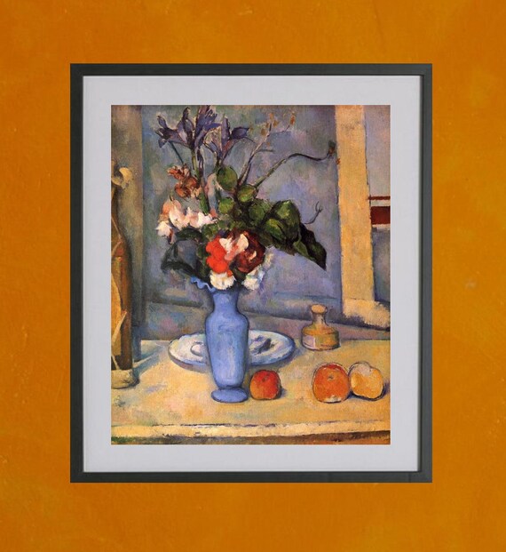 The Blue Vase By Paul Cezanne 1887 8 5x11 Poster Print Etsy