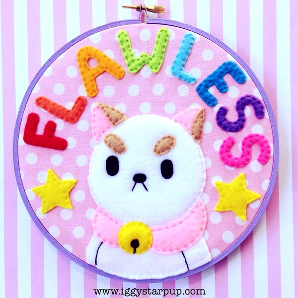 Bee and Puppycat Embroidery 7 inches 
