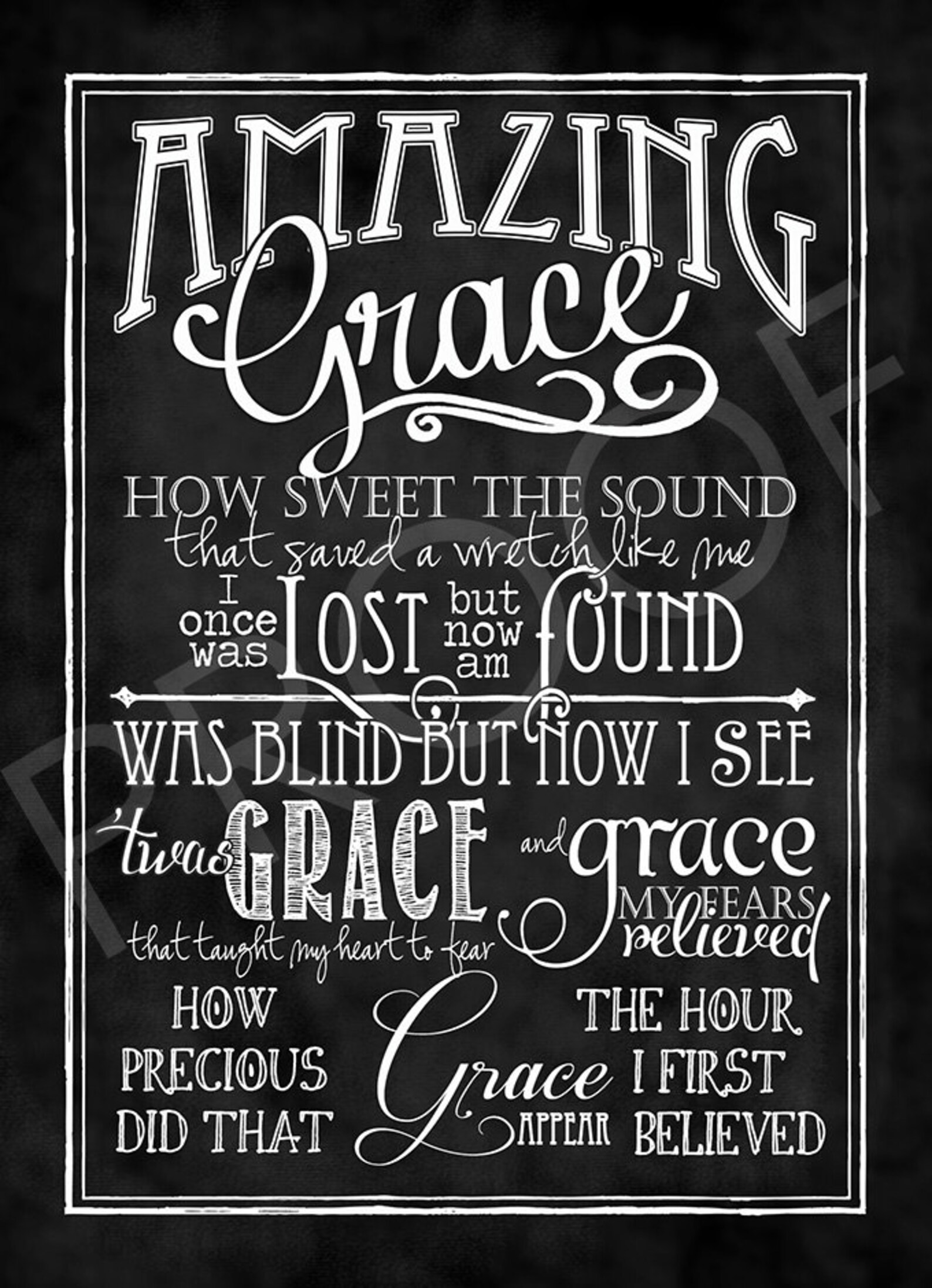Set of 8 Hymn Pack Chalkboard Style notecards or Folded - Etsy