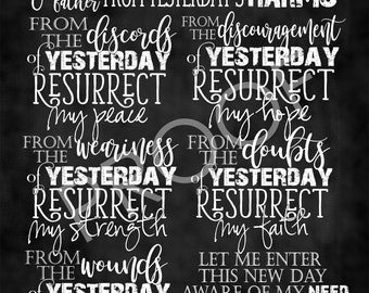 Scripture Art - Liturgy for the Ritual of Morning Coffee by Doug McKelvey~ Chalkboard Style