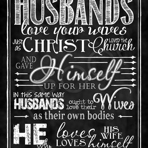 Scripture Art set of three taken from Ephesians 5:22-33 image 3