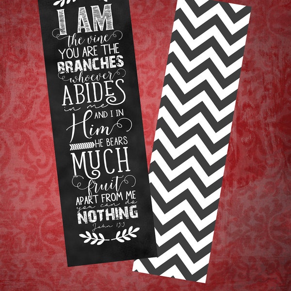 Set of 5 Bookmarks - John 15:5 (original form)