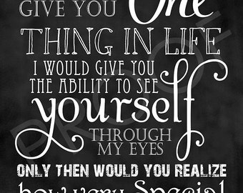 Scripture Art - How Special You Are quote
