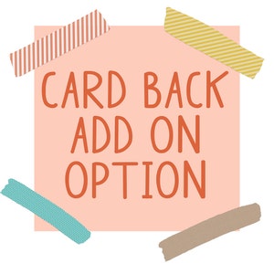Coordinating Card Back ~ Digital Jpg File ~ Printable - Etsy
