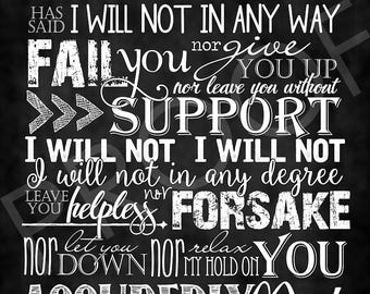 Scripture Art - Hebrews 13:5 ~ Chalkboard Style