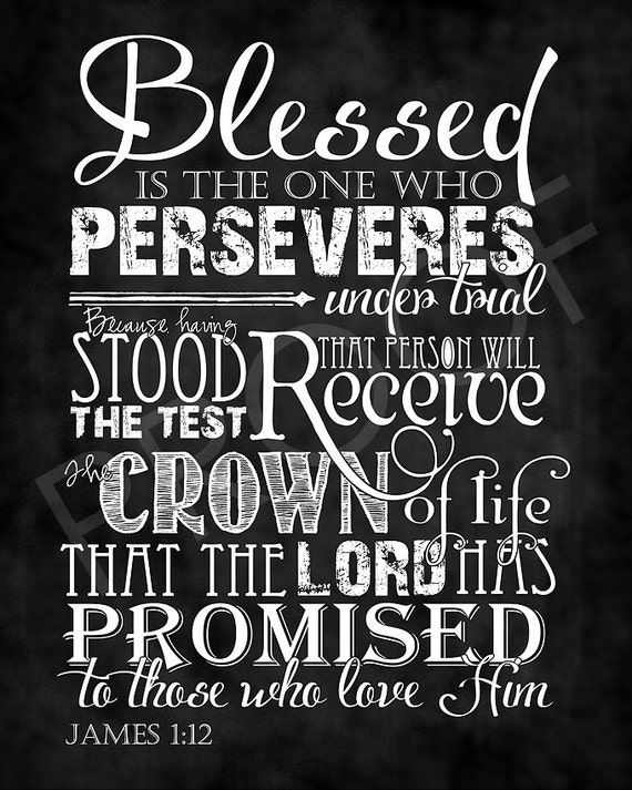 その他 13th block x jackpot777 Vol003 James 1/6 Scripture Art - James 1:12 ~ Chalkboard Style - Etsy