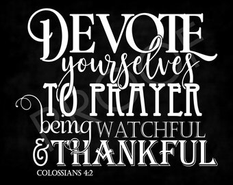 Scripture Art - Colossians 4:12 ~ Chalkboard Style