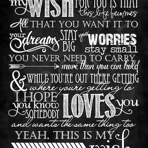 Chalkboard Art ~ Song &quot;My Wish&quot;