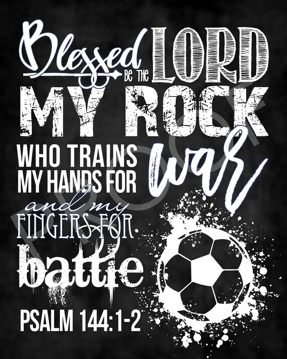 Scripture Art - Psalm 144:1 ~ Soccer - Etsy