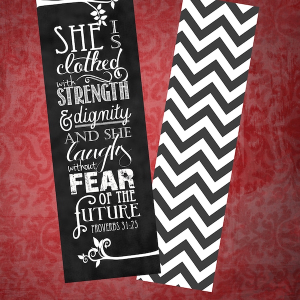 Set of 5 Proverbs 31:25 bookmarks