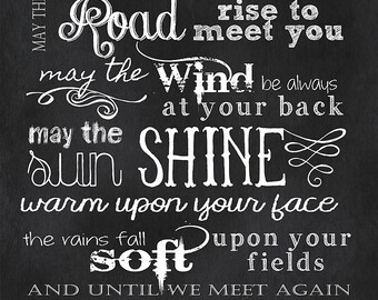 Chalkboard Art - Irish Blessing Chalkboard Style