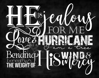 Chalkboard Art ~ Song "How He Loves"