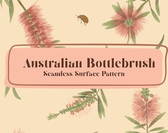 Motif sans couture de goupillon australien (Téléchargement numérique)