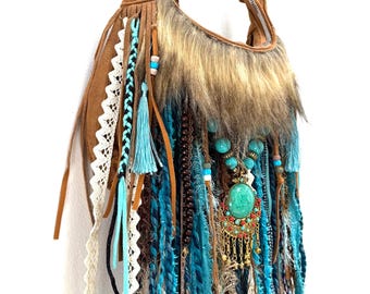 Boho Fringe Crossbody Bag: Funky Hippie Purse Festival Crossbody.