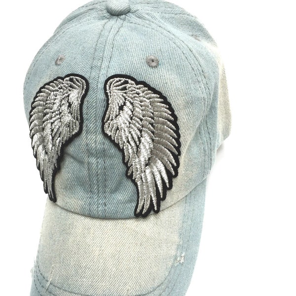 Angel wings Baseball Cap-Unisex Cap-Baseball Cap-Fashion Cap-Steam Punk Cap-Denim Cap.