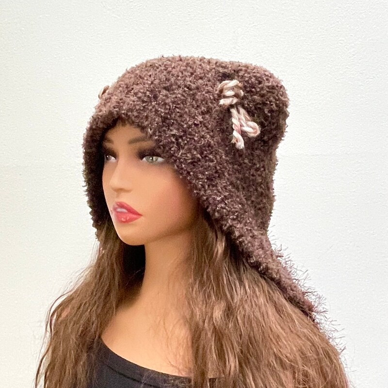 Yellow Bear Knitted Cape Hat main image 0
