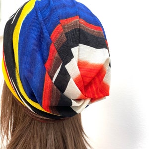 Summer Stripe Beanie Summer Hat Slouchy Beanie Knit Hat Chemo Hat. image 5