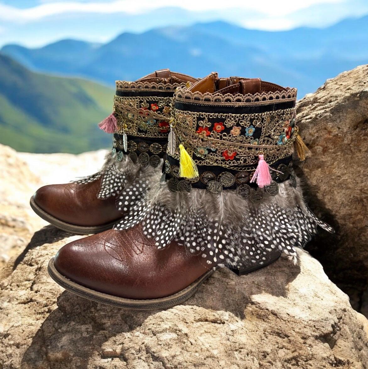 Boho Stiefel Stiefeletten Braun Sommer Boho Hippie Stiefel Österreich