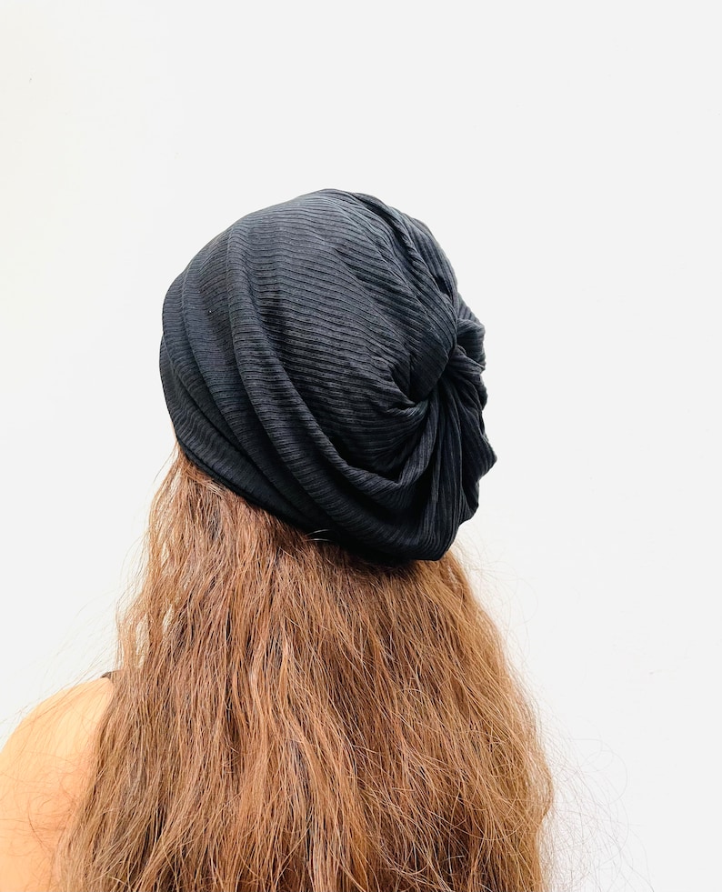 Lightweight Summer Beanie Hat, Slouch Hat, Twisted Top Beanie, Boho Beanie, Womens Beanie, Ponytail Beanie, Dreadlock Beanie. image 1