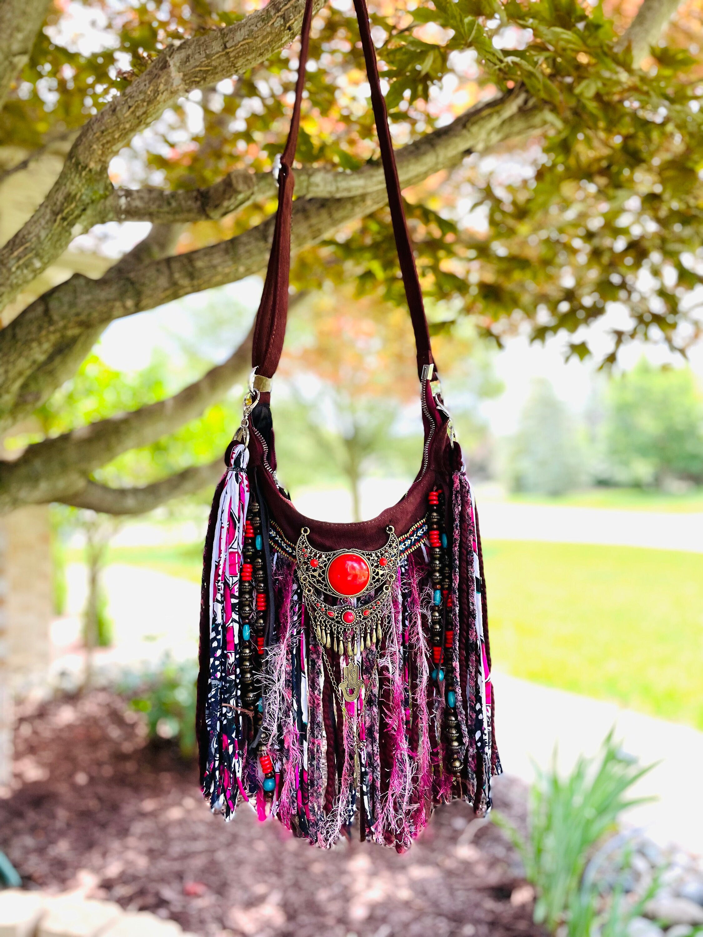 Bohemian Fringe Bag Boho Hippie Purse Fringe Crossbody Bag -  in 2023