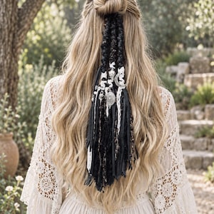 Extensiones de cabello estilo gótico, trenzas de rastas, pinzas para coleta con trenzas de rastas.