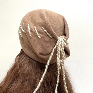 Vetersluiting hippiehoed Slouch Beanie Steampunk-hoed Chemo-hoed.