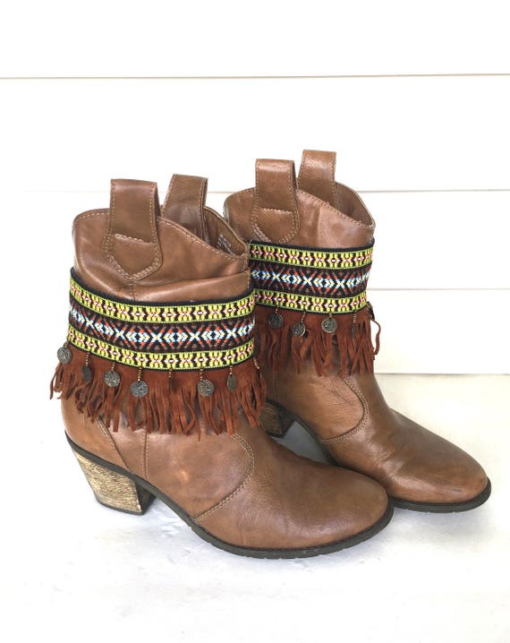 boot fringe cuffs