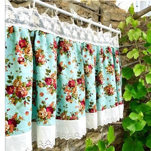 French Country Valance: Shabby Chic Lace Window Treatment