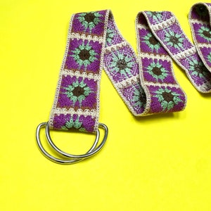 Crochet Belt Womens Belt Granny square crochet belt Bohemian belt dress belt.