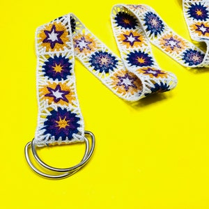 Gehaakte riem Damesriem Oma vierkante gehaakte riem Boho riem jurkriem.