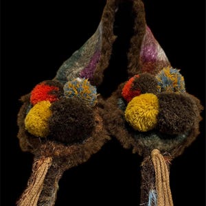 Boho Faux Fur Earmuffs With Pompoms Womens Mens Ear Warmers. image 8